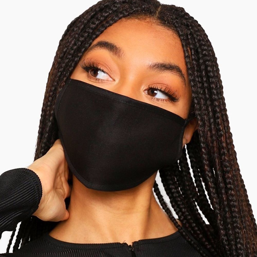 Set of Three Face Masks Black Washable Reusable, Sustainable, Face Covers Masks